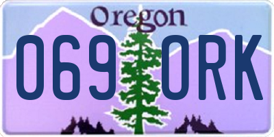 OR license plate 069ORK