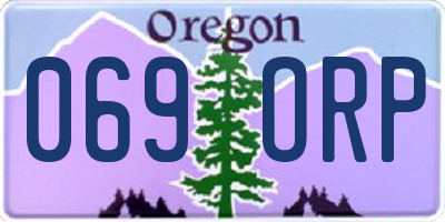 OR license plate 069ORP