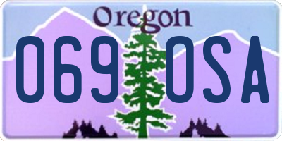OR license plate 069OSA