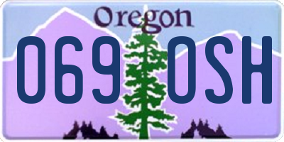 OR license plate 069OSH