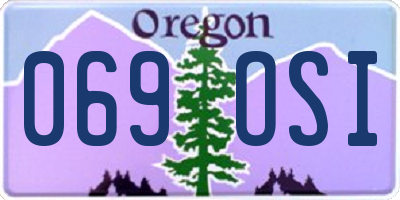 OR license plate 069OSI