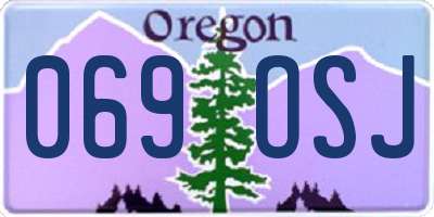 OR license plate 069OSJ