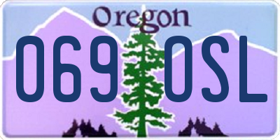 OR license plate 069OSL