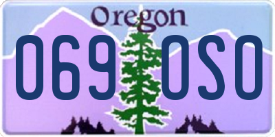 OR license plate 069OSO