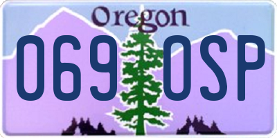 OR license plate 069OSP