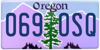 OR license plate 069OSQ