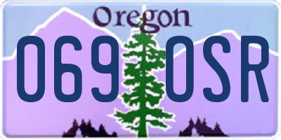 OR license plate 069OSR
