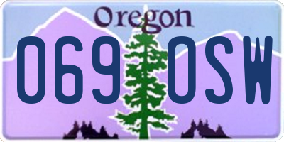 OR license plate 069OSW