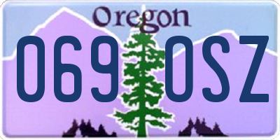 OR license plate 069OSZ