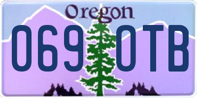 OR license plate 069OTB