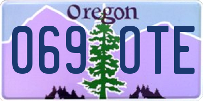 OR license plate 069OTE