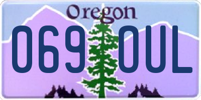 OR license plate 069OUL