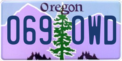 OR license plate 069OWD