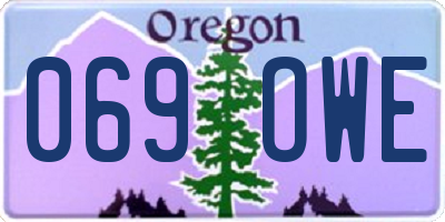 OR license plate 069OWE