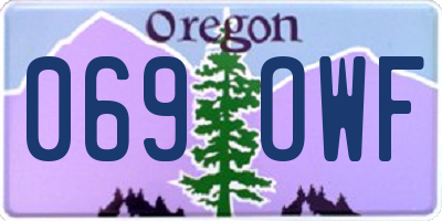 OR license plate 069OWF