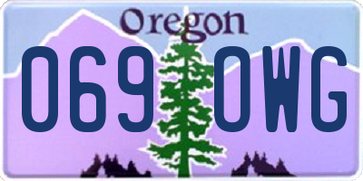 OR license plate 069OWG