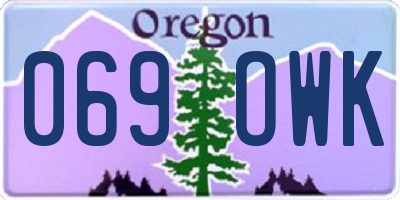 OR license plate 069OWK