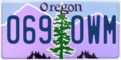 OR license plate 069OWM