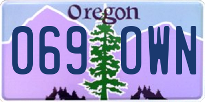 OR license plate 069OWN
