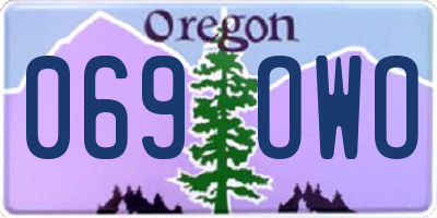 OR license plate 069OWO
