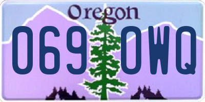 OR license plate 069OWQ