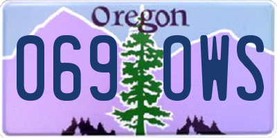 OR license plate 069OWS