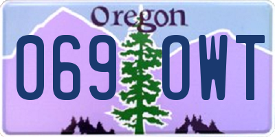 OR license plate 069OWT