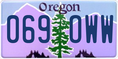 OR license plate 069OWW