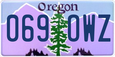 OR license plate 069OWZ