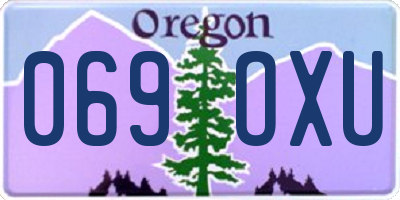 OR license plate 069OXU
