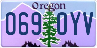 OR license plate 069OYV