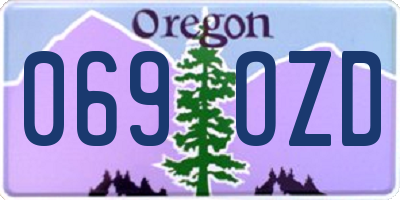 OR license plate 069OZD
