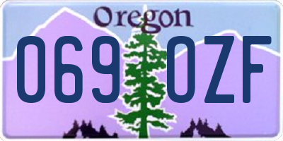 OR license plate 069OZF