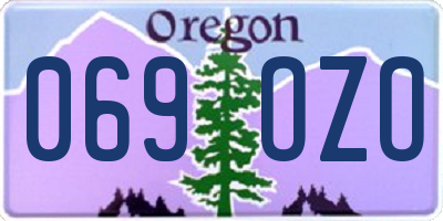 OR license plate 069OZO