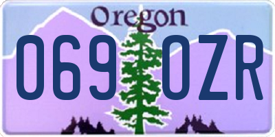 OR license plate 069OZR
