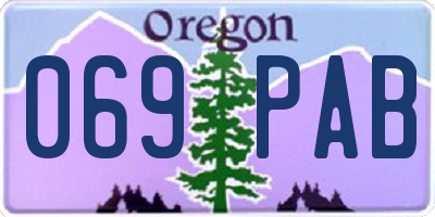 OR license plate 069PAB
