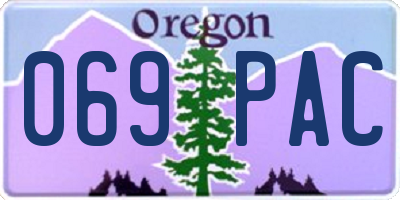 OR license plate 069PAC