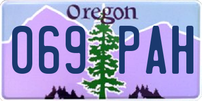 OR license plate 069PAH