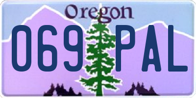 OR license plate 069PAL