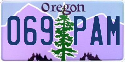 OR license plate 069PAM