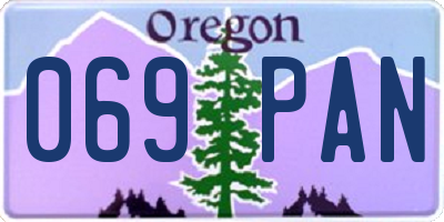 OR license plate 069PAN