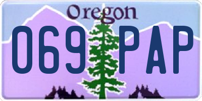 OR license plate 069PAP
