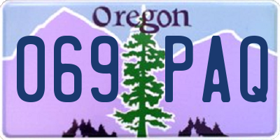 OR license plate 069PAQ