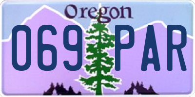 OR license plate 069PAR