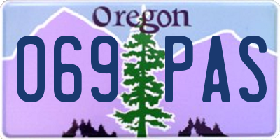 OR license plate 069PAS