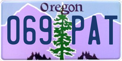 OR license plate 069PAT