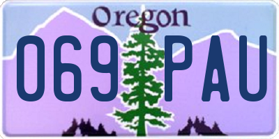 OR license plate 069PAU