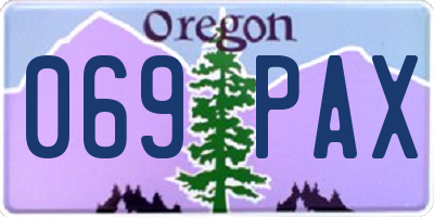OR license plate 069PAX