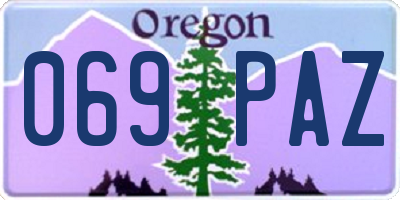OR license plate 069PAZ
