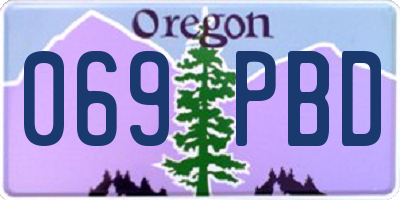 OR license plate 069PBD